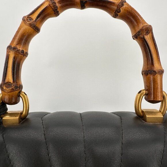 Gucci Calfskin Trapuntata Queen Margaret Bamboo Top-Handle / Backpack - Picture 4 of 14